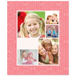 50x60 Fleece Blanket with Arrow Tails Coral Pearl design