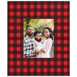50x60 Fleece Blanket with Checkered Cabin design