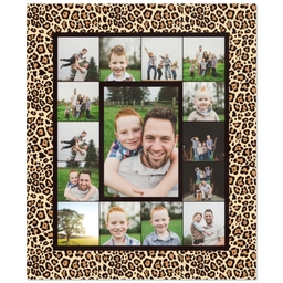 50x60 Fleece Blanket with Cheetah design