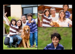 4.25x6 Collage Postcard with Custom Color Collage design