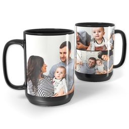 Black Collage Mug, 15oz with Custom Color Collage design