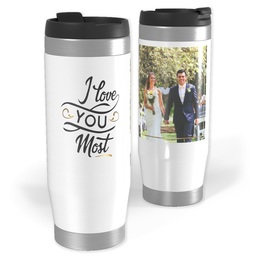 Photo Travel Tumbler with Love You Most design