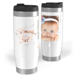 Photo Travel Tumbler with Mommy Fuel design