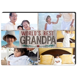 High Gloss Easel Print 5x7 with Natural World's Best Grandpa design