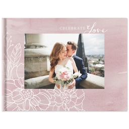 8x11 Hard Cover Photo Book with Painted Organic design