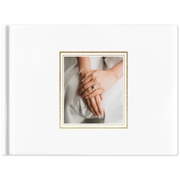 11x14 Layflat Photo Book, Matte Finish Cover with Modern Line Wedding design