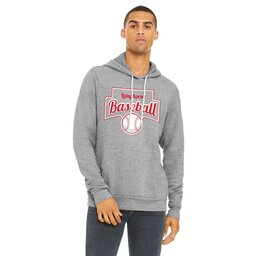 Unisex Sponge Fleece Hoodie - Athletic Heather, Size L with Baseball Icon design