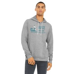Unisex Sponge Fleece Hoodie - Athletic Heather, Size L with Charity Race design