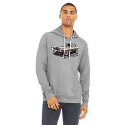 Unisex Sponge Fleece Hoodie - Athletic Heather, Size L with Classic Car design