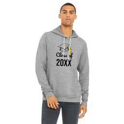 Unisex Sponge Fleece Hoodie - Athletic Heather, Size L with Graduate Year design