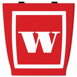 13x13 Canvas Tote with Classic Monogram - Red design