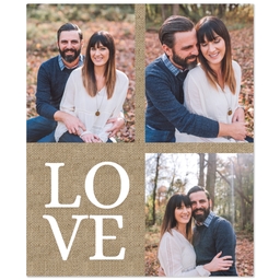 50x60 Fleece Blanket with Burlap Love design