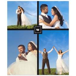 50x60 Fleece Blanket with Classic Monogram Grid (Multiple Options) design