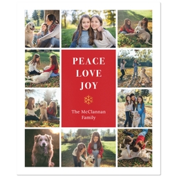 50x60 Fleece Blanket with Peace, Love, Joy design