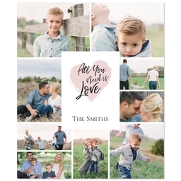 50x60 Fleece Blanket with All You Need Is Love design