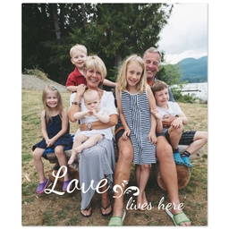50x60 Fleece Blanket with Love Lives Here design