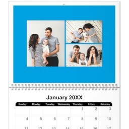 8.5x11, 12 Month Photo Calendar with Brights 2 design