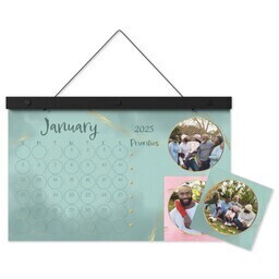 17"x11" Keepsake Wall Calendar with Golden Painter design