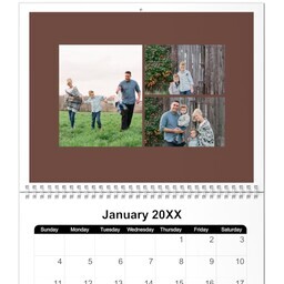 8.5x11, 12 Month Photo Calendar with Naturals design