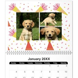 8.5x11, 12 Month Photo Calendar with Seasonal Celebrations design