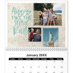8.5x11, 12 Month Photo Calendar with Scenes to be Seen design