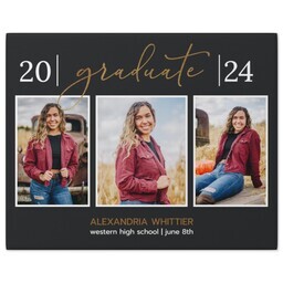 8x10 Gallery Wrap Photo Canvas with Elegant Script Graduate design