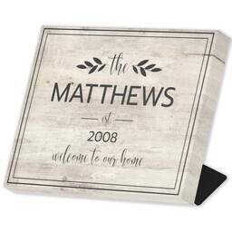 Same Day Desk Canvas 8" x 10" with Family Laurel design