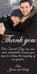 4x8 Greeting Card, Matte, Blank Envelope with Simply Thank You design