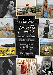 5x7 Greeting Card, Glossy, Blank Envelope with Bold and Courageous Party Invitation design