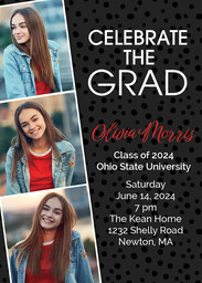 5x7 Greeting Card, Glossy, Blank Envelope with Photo Grad Celebration design