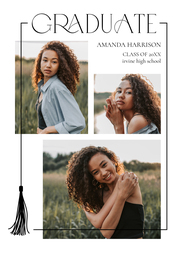 5x7 Greeting Card, Glossy, Blank Envelope with Captivating Tassle design