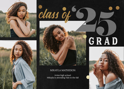 5x7 Greeting Card, Glossy, Blank Envelope with Confetti Grad design