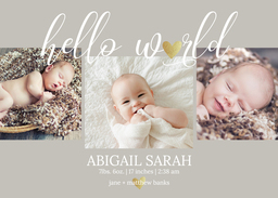 5x7 Greeting Card, Matte, Blank Envelope with Our Heart Of Gold design