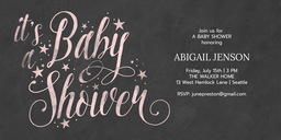 4x8 Greeting Card, Matte, Blank Envelope with Whimsical Shower design