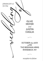 5x7 Greeting Card, Matte, Blank Envelope with Formal Wedding Elegance design