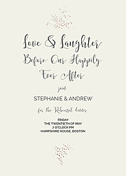 5x7 Greeting Card, Matte, Blank Envelope with In The Stars Invitation design