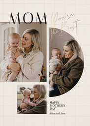 5x7 Greeting Card, Matte, Blank Envelope with Mom Love of Our Lives design