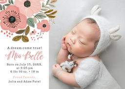 5x7 Greeting Card, Matte, Blank Envelope with Blooming Joy design