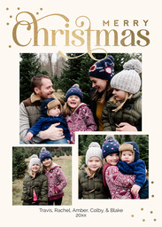 5x7 Greeting Card, Glossy, Blank Envelope with Golden Swash design