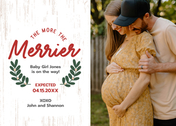 5x7 Greeting Card, Matte, Blank Envelope with Christmas Town Tot design