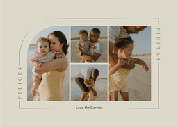 5x7 Greeting Card, Glossy, Blank Envelope with Fiestas Felices design