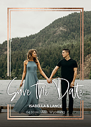 5x7 Greeting Card, Glossy, Blank Envelope with Sparkling Border design