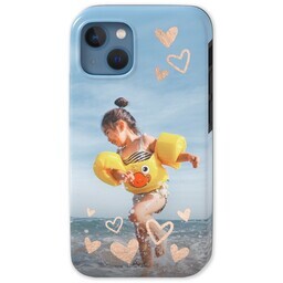 iPhone 13 Mini Tough Case with Floating Hearts design