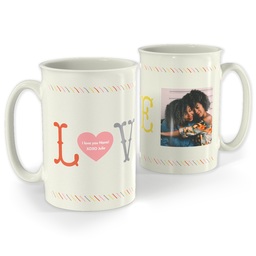 Bistro Photo Mug, 18oz with Love design