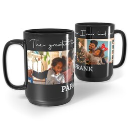 Black Ceramic Mug, 15oz with The Greatest Teacher design