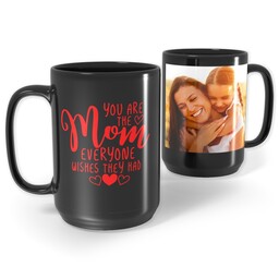 Black Ceramic Mug, 15oz with You are the Mom design