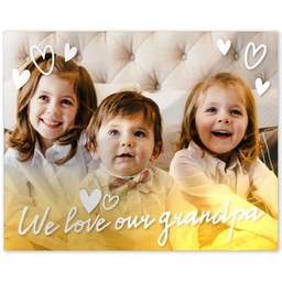 Metal Print 8x10 with Grandpa Love design