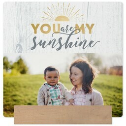 5x5 Square Metal Print With Stand with Light of my Life design