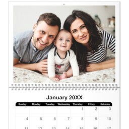 8.5x11, 12 Month Photo Calendar with Full Photo design