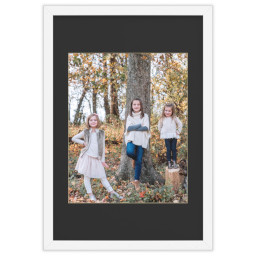 20x30 White Framed Print With Black Mat with Full Photo design